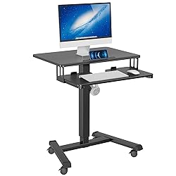 BONTEC Mobile Standing Desk with Keyboard