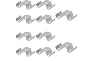 JOYHUATRADE 10 PCS Grating Saddle Clip, 304 Stainless Steel M-shaped Grid Plate Clip for Industrial Flooring Drainage Systems Walkways Stair Treads Fastens Grating Finish, Fit for Spacing 30-35 mm