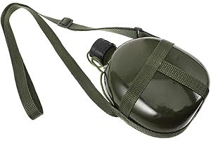Milisten Aluminum Canteen Water Bottle Large Capacity Green Lightweight Portable for Camping Hiking Outdoor Training