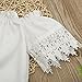Kids Baby Girls White Off Shoulder Lace Dress Toddler Girls Summer Linen Tops Clothes (0-6 Months, Lace White)