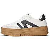 LUCKY STEP Women's Platform Gum Thick Sole Fashion Sneakers Classic Retro Rubber Low Top Casual Tennis Skate Walking Shoes