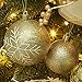 Sea Team 125-Pack Shatterproof Gold Christmas Ball Ornaments Set, Assorted Multi-Sized Hanging Baubles, Xmas Tree Decorations, Seasonal Décor for Holiday Wreath Garland, Hooks Included