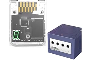 Bewinner 128MB Memory Card, Fit for Gamecube and Wii RVL 001 Consoles, Transparent with LED Digital Display, 8 Virtual Memory
