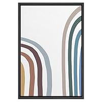 SIGNWIN Framed Canvas Wall Art Nordic Rainbow Canvas Prints Home Artwork Decoration for Living Room,Bedroom - 16