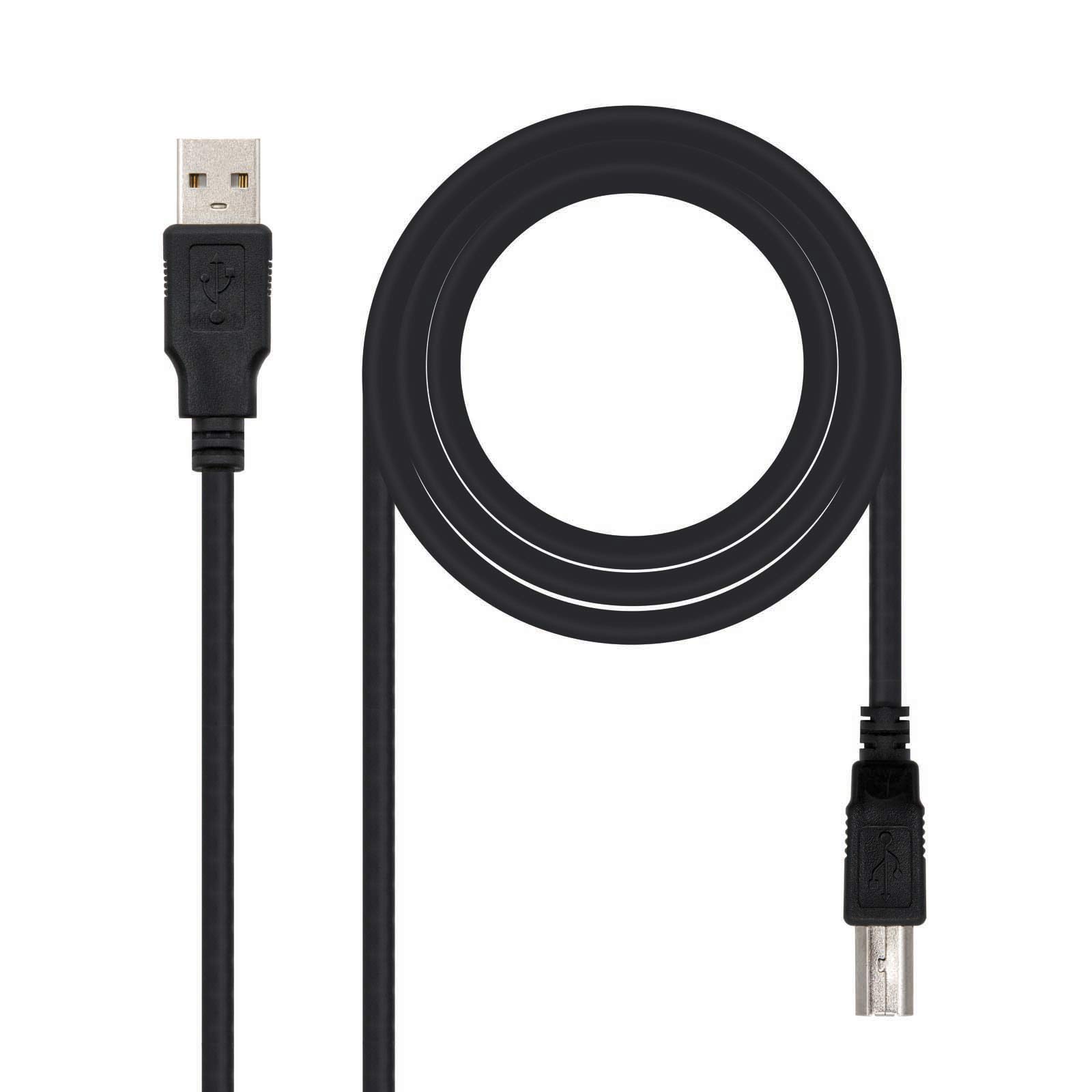 USB CABLE 2.0 A M/B M 3.0MTS NANOCABLE NEGRO