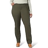 Lee Womens Plus Size Wrinkle Free Relaxed Fit Straight Leg Pant