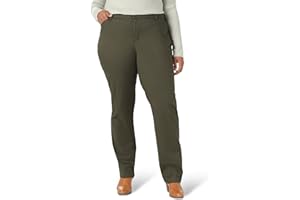 Lee Womens Plus Size Wrinkle Free Relaxed Fit Straight Leg Pant