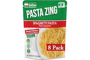 Pasta Zing Microwavable Spaghetti Pasta, Pack of 8, 7.05 oz, Ready in 60 Sec, 100% Italian Durum Wheat