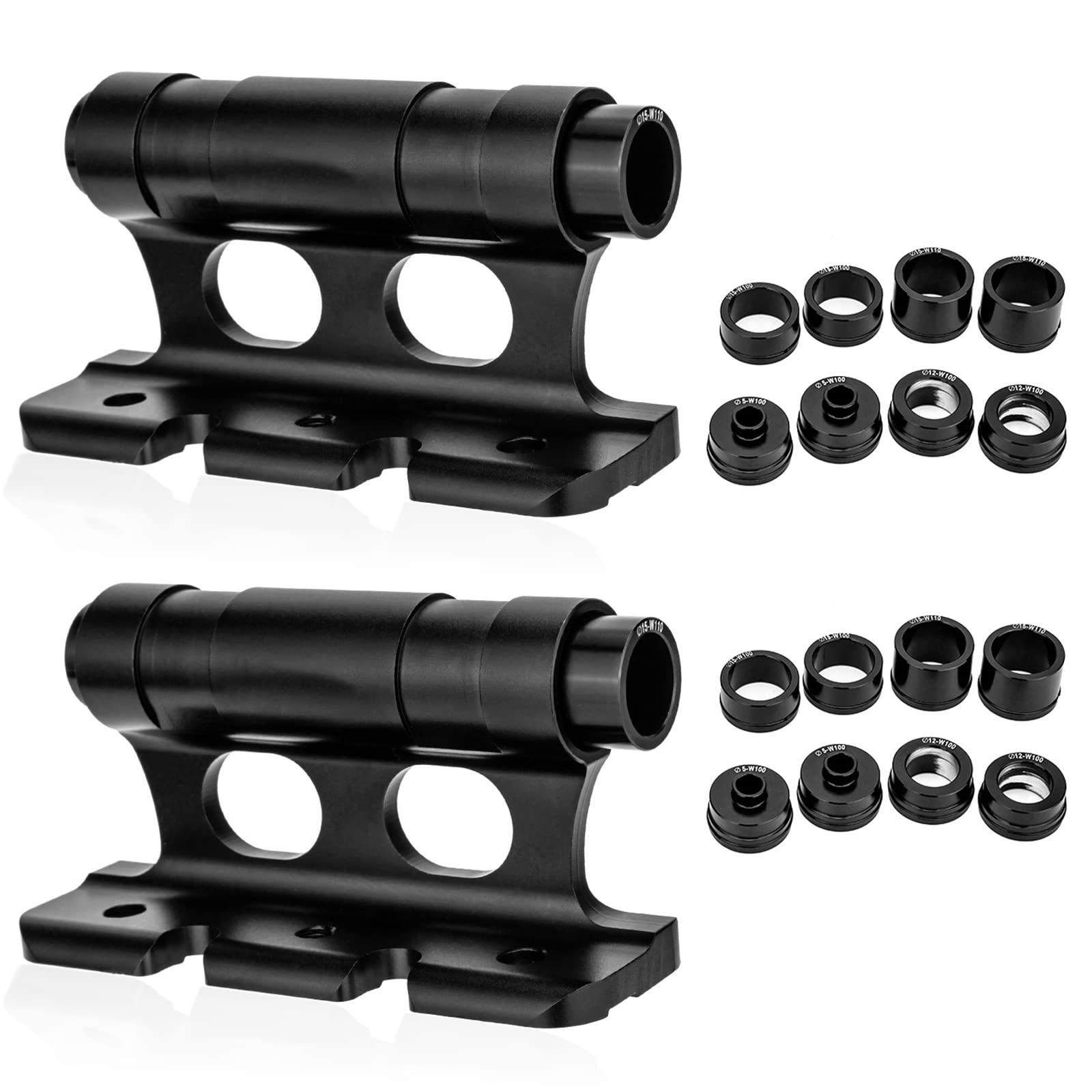 GDWD Aluminium Front Bicycle Roof Rack Bike Rack, 2 Pairs, Quick Release, Portable, Suitable for M5/M12/M15 x 100 mm Quick-release Axles