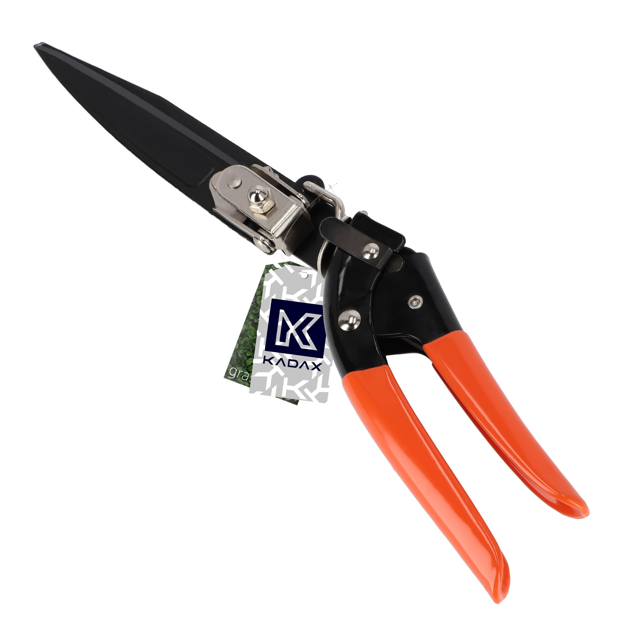 KADAX Garden Shears, Grass Edge Trimmer with Steel Blades, Lawn Edging Scissors with Plastic Handle, Hedge Shears, Gardening Tool (33.5 cm)