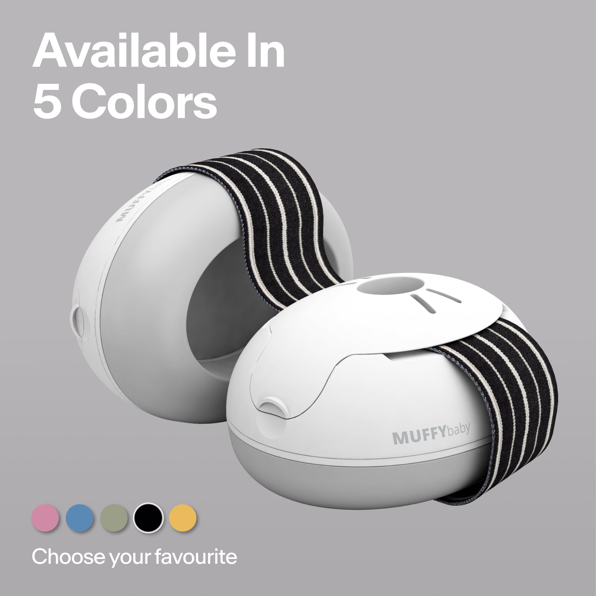 Alpine Muffy Baby Ear Protection for Babies and Toddlers up to 36 Months - CE & ANSI Certified - Noise Reduction Earmuffs - Comfortable Baby Headphones Against Hearing Damage & Improves Sleep - Black