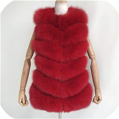 red fur vest
