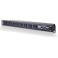 Pknight 8-Outlet Smart PDU DMX Relay - Programmable Power Sequencer with DMX512 Control, RS485 Remote, Rack-Mount 20A Power Distribution Unit for Home & Studio