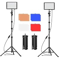 EMART LED Video Light 11 Brightness/4 Color Filters Dimmable Photography Continuous Table Top Lighting, Adjustable Tripod Sta