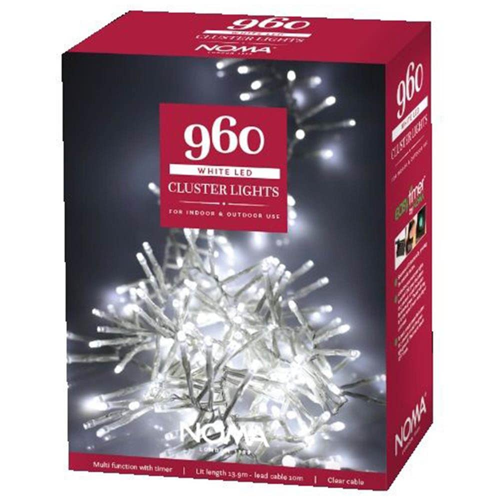 Noma 960 External White Multifunction Cluster Lights with Clear Cable