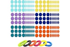BUGGYBANDS Mosquito Repellent Stickers, 360 Pack for Kids & Adults, Outdoor/Indoor, Natural Plant-Based, 6 Mosquito Bracelets Included