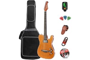 BULLSTAR Bullfighter Acoustic Electric Guitar Silent Alloy Steel String Travel Portable Guitars Mahogany Body Neck Rosewood Fretboard With Gig Bag K10