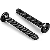 1/4-20 x 4 Flat Head Hex Socket Cap Screws Bolts, Stainless Steel 18-8 Black Finish, Fully Threaded, 10 PCS