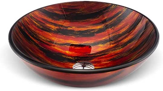 Lavabo de baño Lavabo de recipiente Vidrio templado Encima del