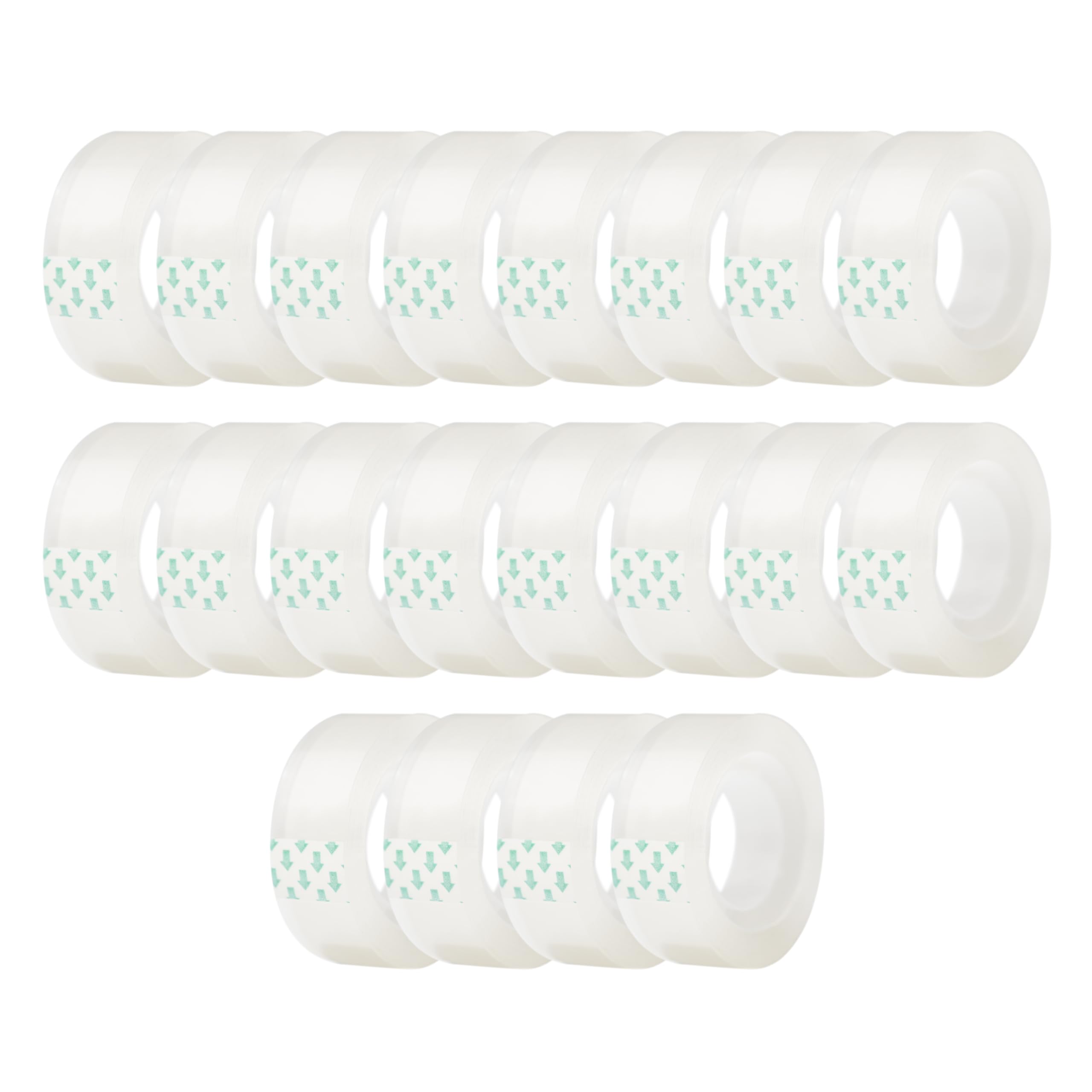 Ykimok Clear Sealing Tape Refills - 20 Rolls, 0.7 Inch X 27.3 Yards For Office, Home, School Dispensers