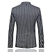 Mens 3 Piece Suits Pinstripe Double Breasted Slim Fit Formal Wedding Suits (Large, Black)