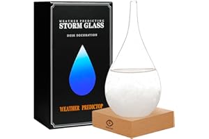 GM GMISS Storm Glass Weather Predictor Snow Globe Weather Forecast Christmas Decorative Weather Glass Storm Cloud Barometer, Home/Office Desk Decor, Christmas Creative Gifts