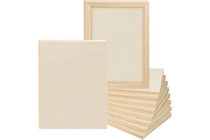 DOGNNAK ADXCO 8 Pack Wood Panels 9 x 12 inch Wooden Canvas Board Unfinished Wooden Panel Boards for Painting, Arts, Pouring Use with Oils, Acrylics