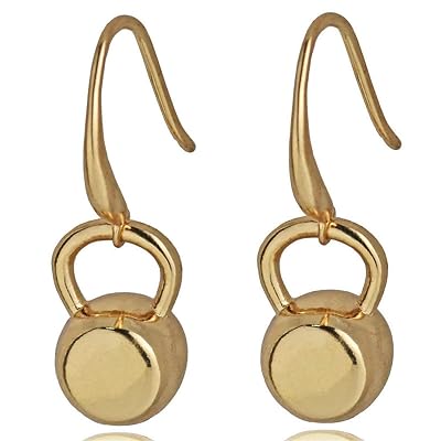 2019 New Type Nice Fitness Inspirational Kettlebell Dangle Earrings For Women Stainless Steel BlackSilverGold-Color Cross Fit Gym Earrings Gift