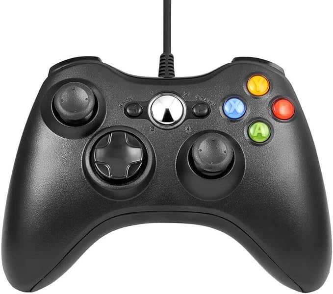 Manette Xbox 360 Manette Xbox Pc Joystick Pour Xbox 360 Et Windows 7 8 10 Connection Usb Design Ergonomique Double Vibration Id Al Pour Vos Sessions De Jeux Sur Xbox Et Pc Amazon Fr Jeux Video
