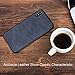 SALAWAT for iPhone Xs Case Slim Shock Proof Phone Cover Lightweight Premium PU Leather TPU Bumper PC Protection for iPhone X 5.8 inch (NavyBlue)
