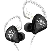 erjigo KZ ZST X Hybrid in-Ear Earphones, Black | HiFi Musician Monitor Earbuds, Detachable 2-Pin Cable, 10mm DD+BA, Noise-Isolating, In-Ear Headphones, Gaming IEM