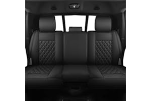 JOJOBAY Car Seat Covers for Dodge Ram,Fit 2009-2025 1500/2500/3500 HD Pick-up Truck,Crew,Regular,Quad,Mega Cab,Waterproof Synthetic Leather Seat Covers(Rear Seat Cover,Black)