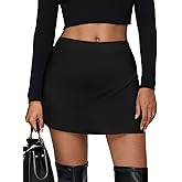 Women's Leopard Print Mini Skirt Short Skorts Elastic Waistband Sexy Bodycon Pencil Cheetah Club Skirts with Shorts