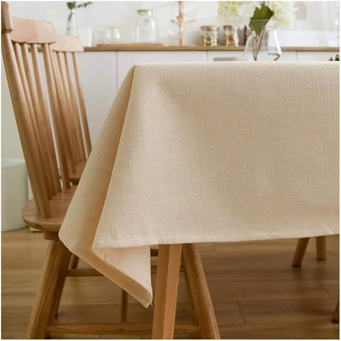 JLWM Tischdecke Tischtuch Einfarbig Stoff Baumwolle Leinen- Tischtücher