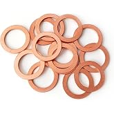 15 Pcs Oil Drain Plug Gasket - 14mm OEM Copper Drain Plug Washer Gaskets - Compatible/Replacement for Mercedes Oil Crush Washer OEM PN Part#: 007603-014106