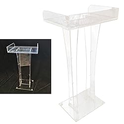 CNCEST Clear Acrylic Lucite Podium Pulpit Lectern