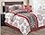 7 Piece Luxurious Burgundy Comforter Set for King Size Bed includes Quilted Comforter Bedskirt Pillows Shams Los Angeles Collection