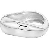 Milakoo Chunky Bangle Irregular Minimalist Womens Bracelet Trendy Hinged Wide Thick Wrist Cuff