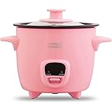 Dash Mini Rice Cooker Steamer with Removable Nonstick Pot, Keep Warm Function & Recipe Guide, 2 cups, for Soups, Stews, Grain