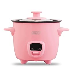 Dash DRCM200GBPK04 Mini Rice Cooker Steamer, Pink