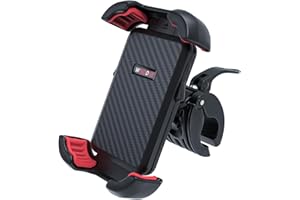 Windone Bike Phone Holder, Motorcycle Phone Mount, Handlebar Phone Mount for Bicycle Scooter, Bike Accessories Compatible with 4.7"~6.7" iPhone, All Smartphones, Red