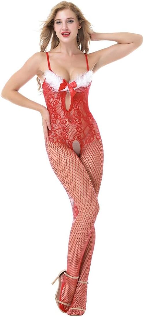OverDose conjuntos de lencería mujer traje de perspectiva de Navidad para el sexo (busto: 84-106 cm)