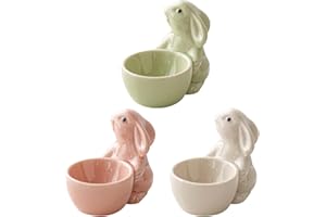 Elegant Egg Cups in Shape Ceramic Egg Cup for Soft Boiled Egg Easter Bunny Egg Holder Easter Bunny Egg Stand Decoration Kitch