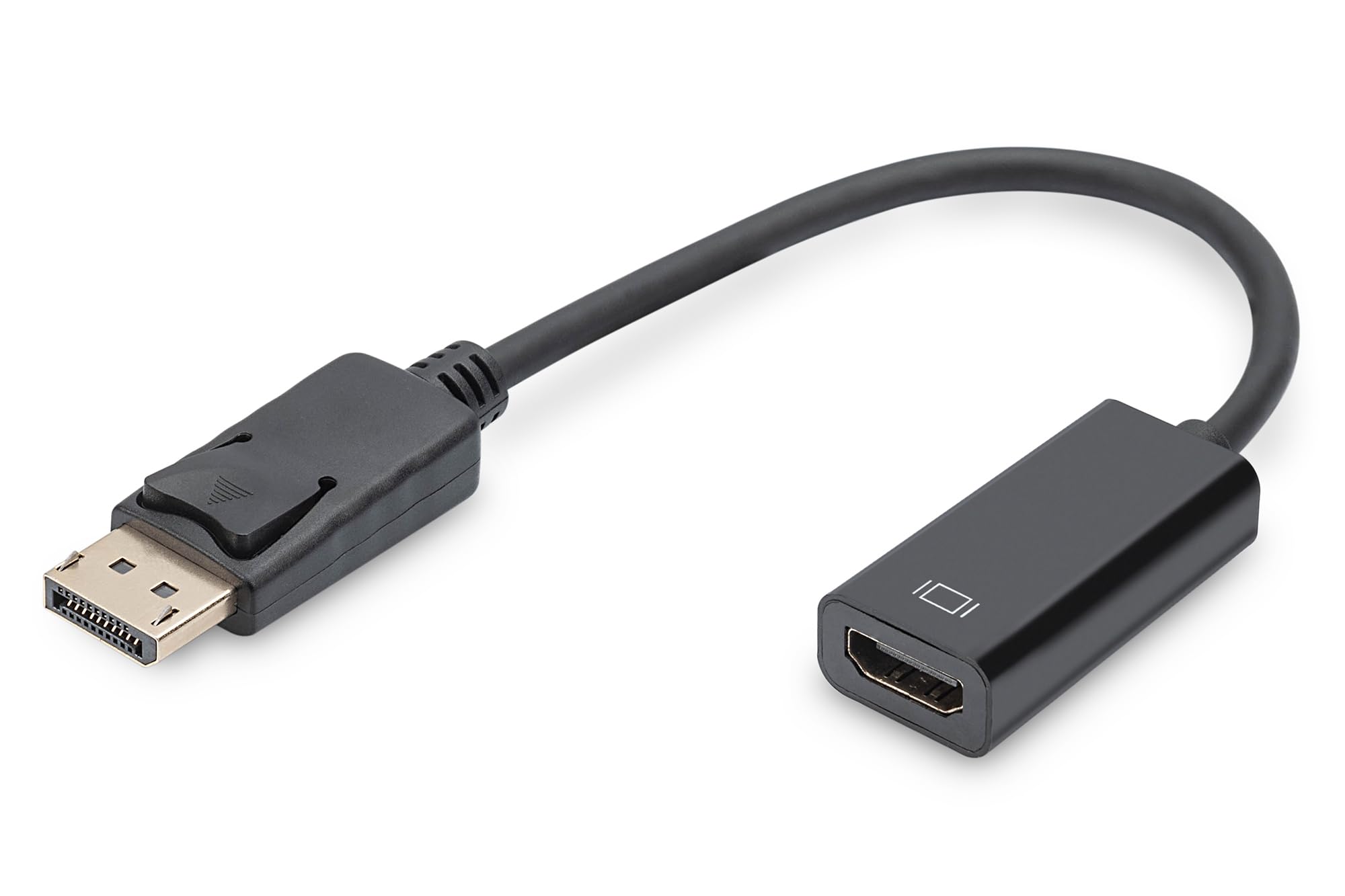 Digitus DB-340400-001-S 0.15m DP Male to HDMI Type A Female DisplayPort Adapter Cable - Black — image 1
