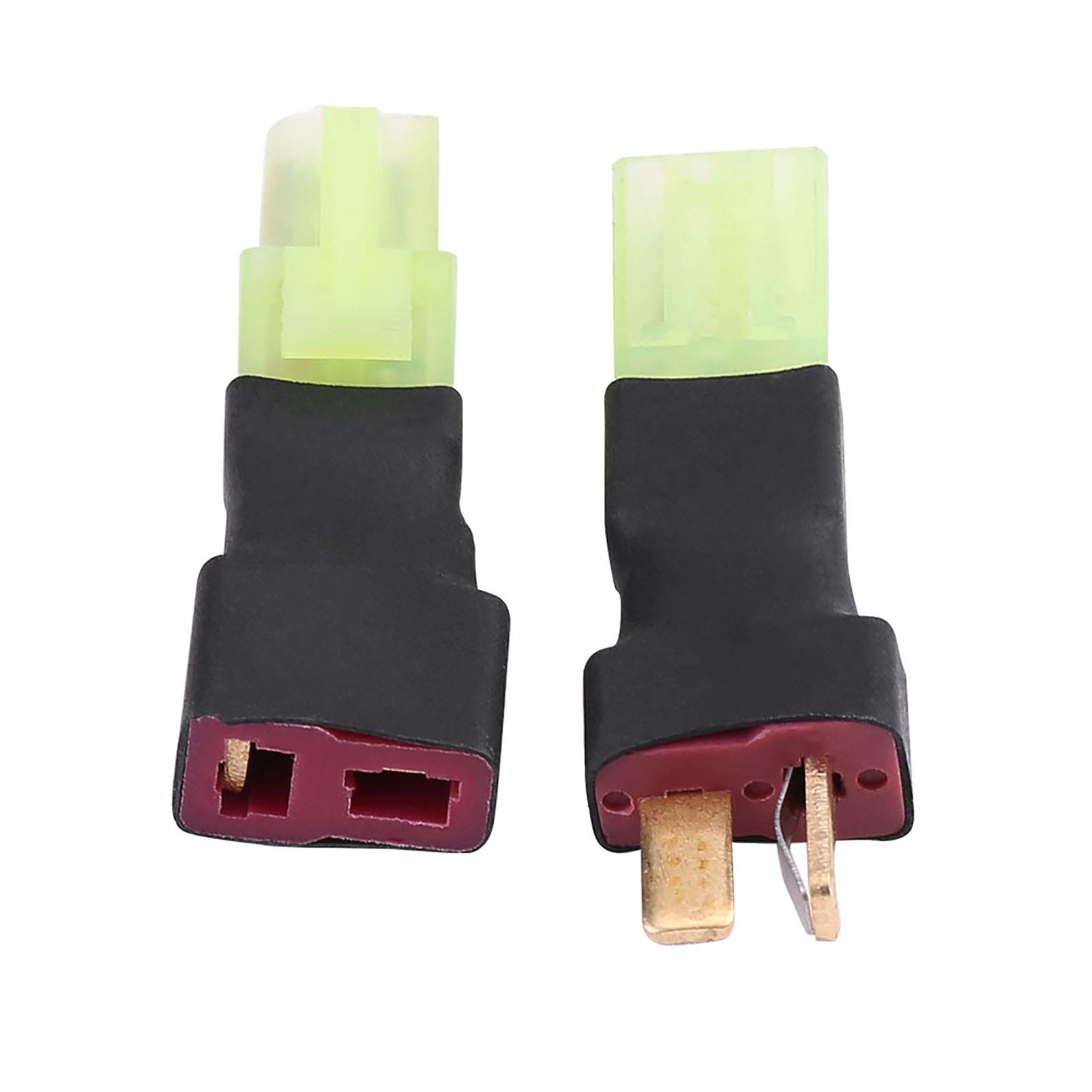 Bnineteenteam 2Pcs / Set Wireless Plug Male Female Connector Adapter T Plug Male/Female to Mini Female/Male Connector deans to mini adapter