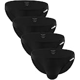 WINDAY Men's Briefs Modal Low Rise Bikini Briefs and Breathable Underwear