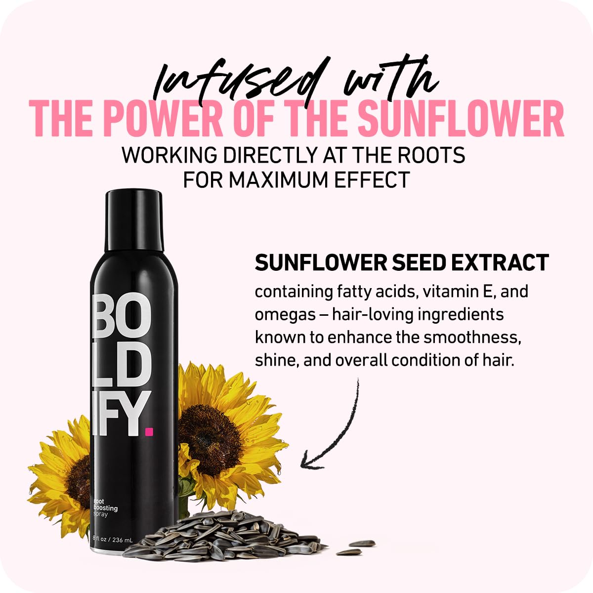 Boldify Root Boost Spray - Root Booster for Hair Volume - Volumizing Foam and Lift Spray for Fine Hair Texture, Root Lift, Stylist Recommended - 8oz