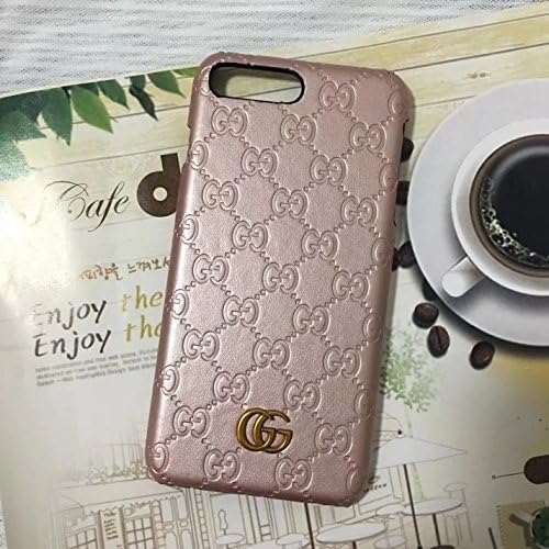 iPhone7/8 Plus --US Fast Deliver Guarantee FBA-- Luxury PU Leather Style Case Cover for Apple iPhone 7 Plus iPhone 8 Plus Only (Pink Monogram)