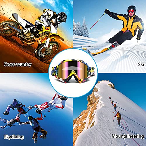 Zdatt Motocross Goggles Adult Dirtbike ATV Motorcycle Gafas UV