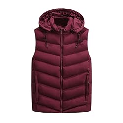 QWENTMTNTY Mens Outerwear Puffer Vests Casual